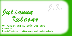 julianna kulcsar business card
