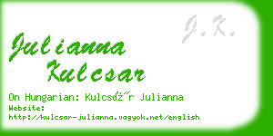 julianna kulcsar business card